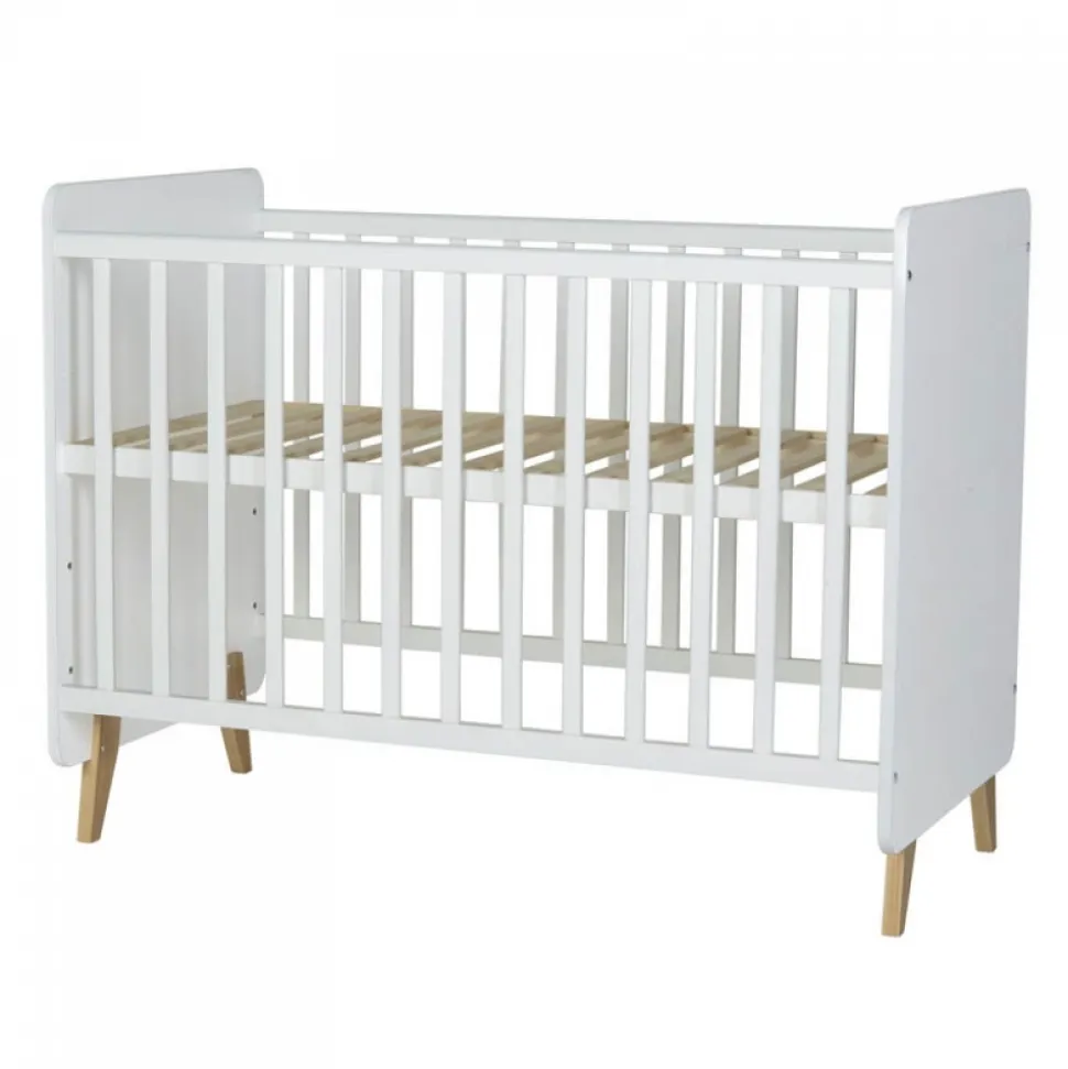 Lit bébé 60x120 cm évolutif en lit junior loft white