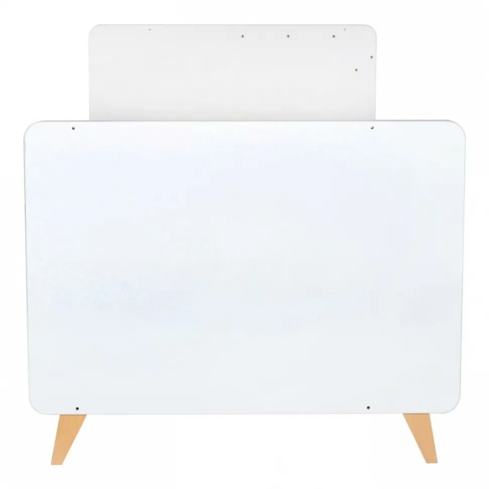Lit bébé 60x120 cm évolutif en lit junior loft white