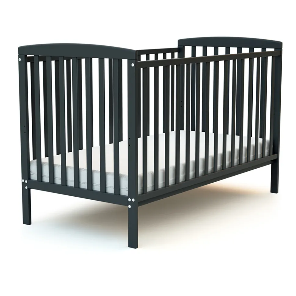 Lit bébé 70x140 confort gris graphite