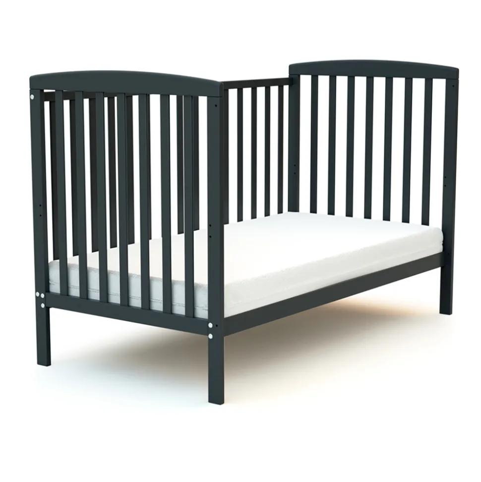 Lit bébé 70x140 confort gris graphite