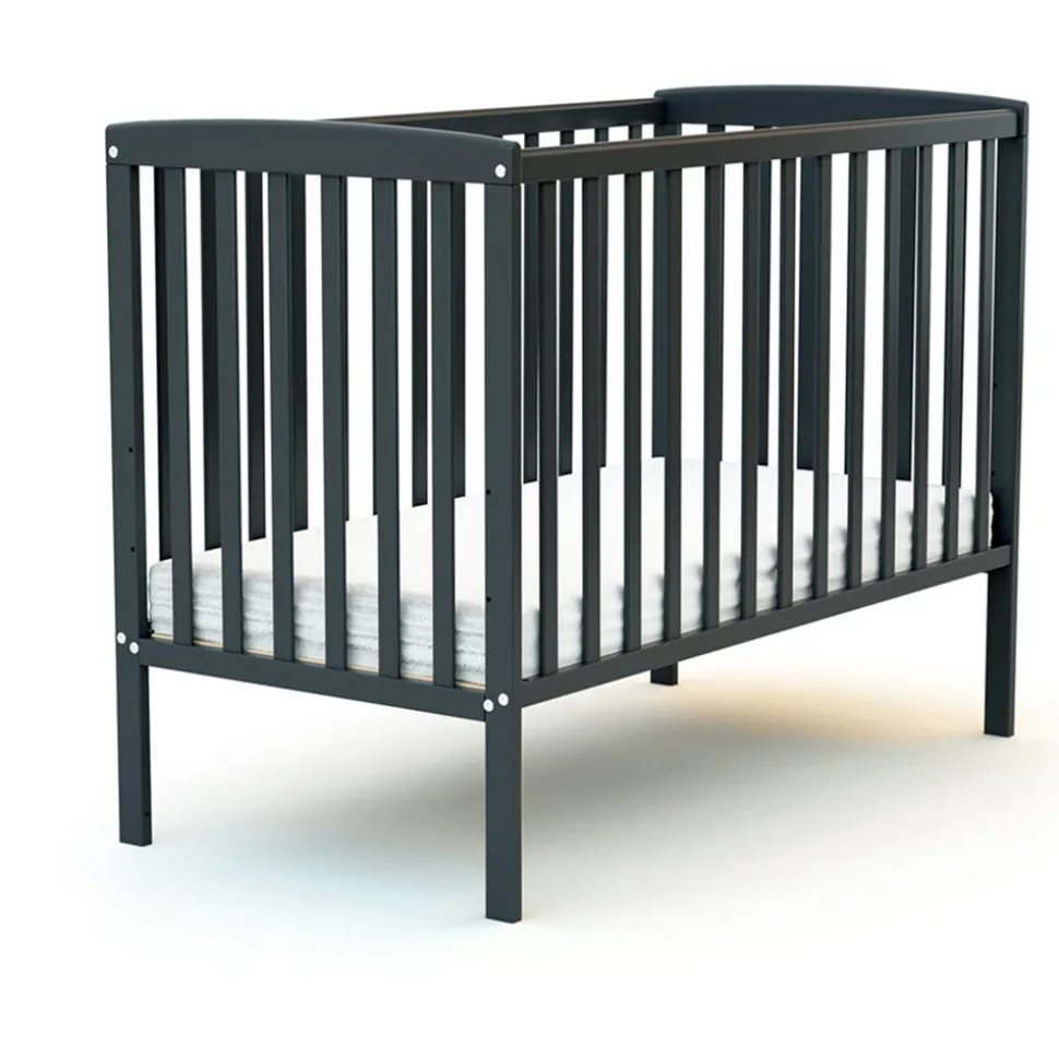 Lit bébé 60x120 confort gris graphite