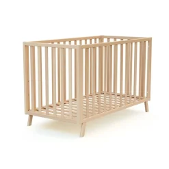 Lit bébé 60x120 hêtre verni