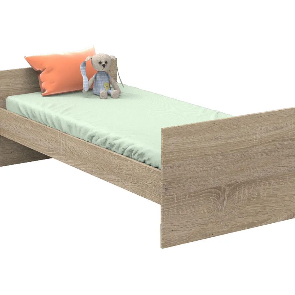 Lit chambre transformable 60x120en lit junior 90x190nova blanc lin