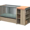 Lit chambre transformable 60x120en lit junior 90x190nova gris volcan