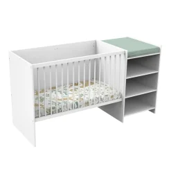 Lit chambre évolutif commode étagère first blanc chant blanc