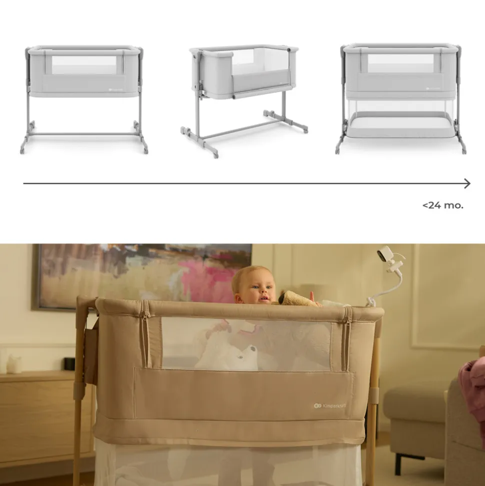 Lit cododo bébé nestee grow 2 light grey