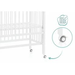 Lit cododo en bois nino blanc