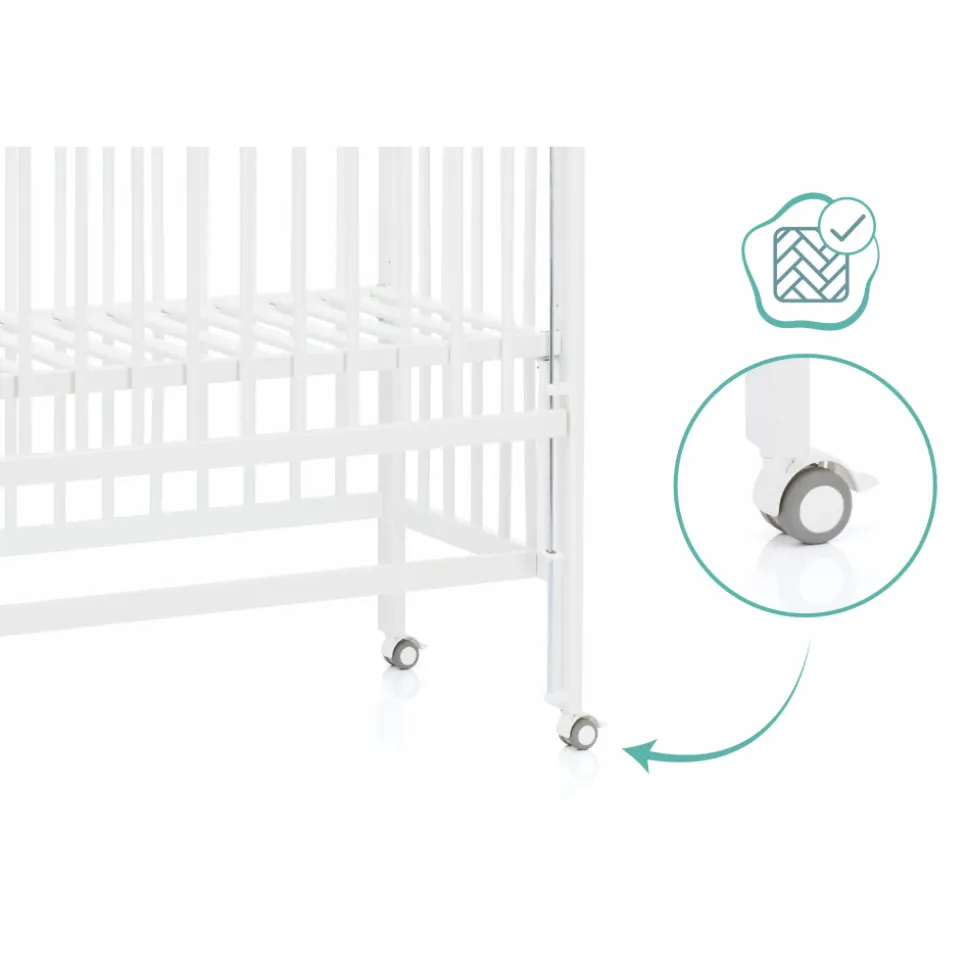 Lit cododo en bois nino blanc