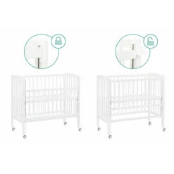 Lit cododo en bois nino blanc