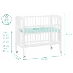 Lit cododo en bois nino blanc