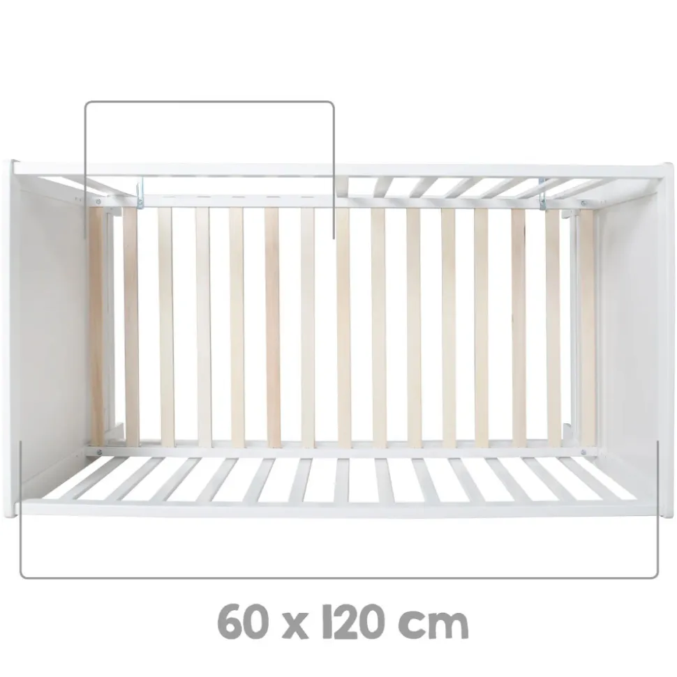 Lit cododo 60 x 120 cm sommier inclus blanc
