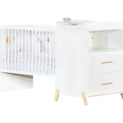 Lit combiné évolutif 60x120 en 90x190cm joy naturel