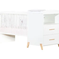 Lit combiné évolutif 60x120 en 90x190cm joy naturel