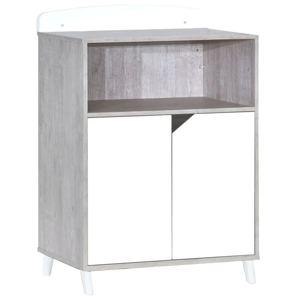 Lit combiné évolutif 60x120 en 90x190cm scandi gris