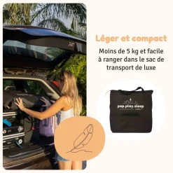 Lit de voyage instant blanc sable