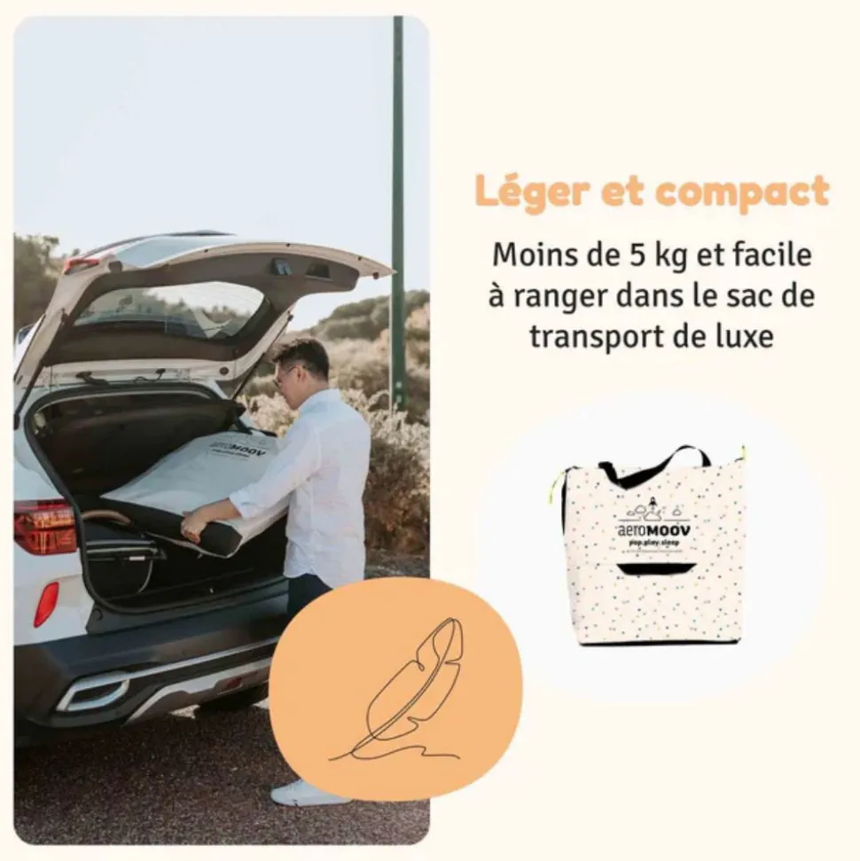 Lit de voyage instant confetti hearts