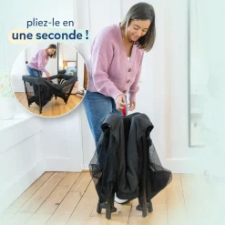 Lit de voyage parapluie amigo shale noir