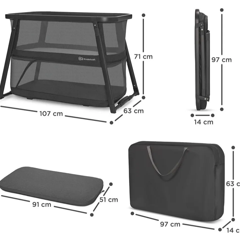 Lit de voyage sofi plus 4 en 1 - black
