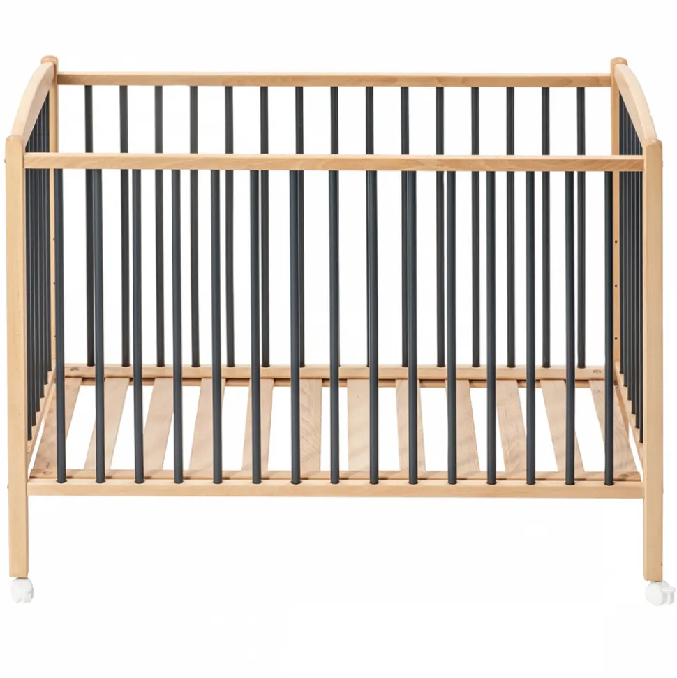 Lit en bois 70x140 cm arthur anthracite
