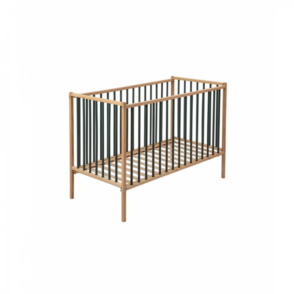 Lit en bois 70x140 cm rémi hybride kaki