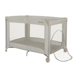 Lit parapluie bébé amelie compact avec matelas beige sand