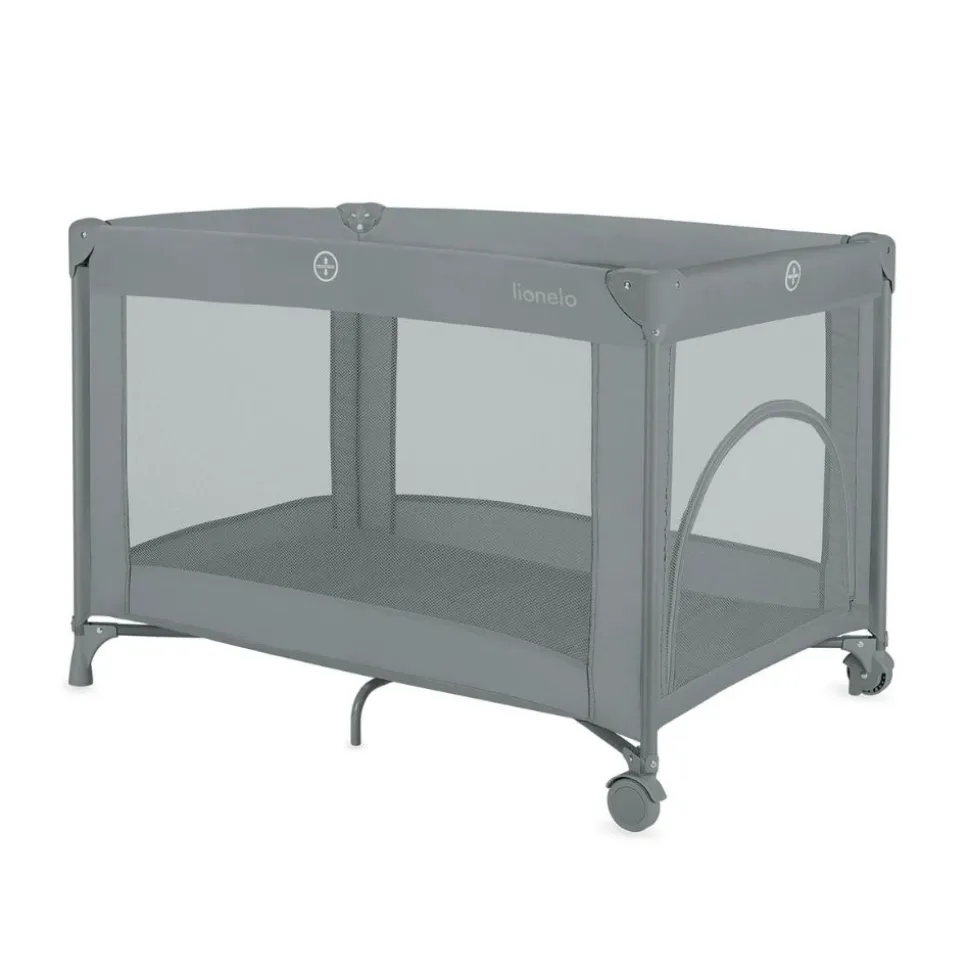 Lit parapluie bébé amelie compact avec matelas grey concrete