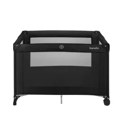 Lit parapluie bébé amelie compact avec matelas black carbon