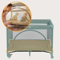 Lit parapluie bébé laura compact 2 en 1 green sage