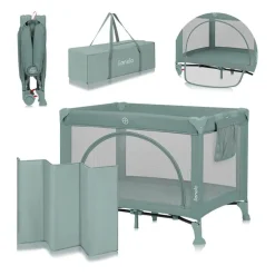 Lit parapluie bébé laura compact 2 en 1 green sage