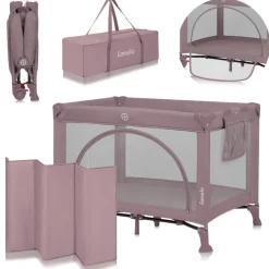 Lit parapluie bébé laura compact 2 en 1 pink nude
