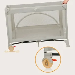 Lit parapluie bébé laura compact 2 en 1 beige sand