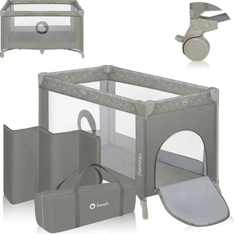 Lit parapluie bébé stefi 2 en 1 pliable beige sand