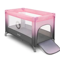 Lit parapluie bébé stefi 2 en 1 pliable pink ombre