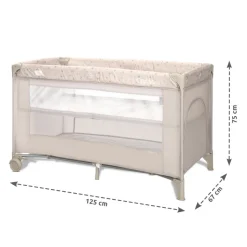 Lit parapluie carina 2 hauteur beige