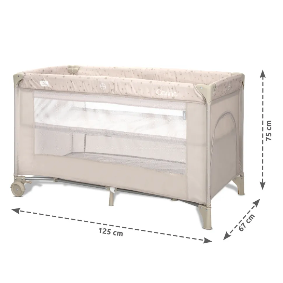 Lit parapluie carina 2 hauteur beige