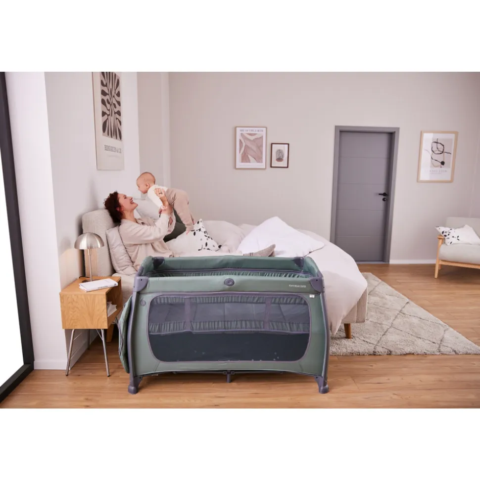 Lit parapluie 3 en 1 play n relax center dark-green
