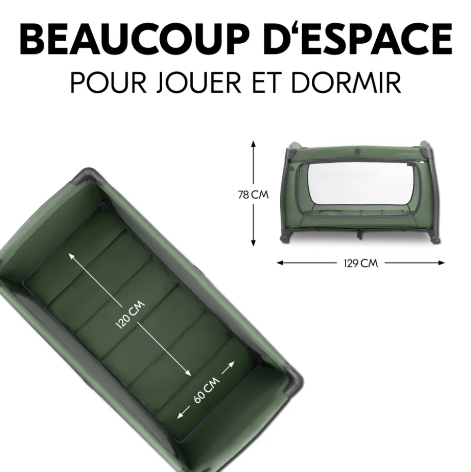 Lit parapluie 3 en 1 play n relax center dark-green