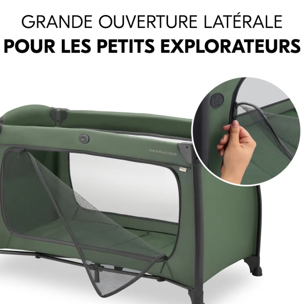 Lit parapluie 3 en 1 play n relax center dark-green