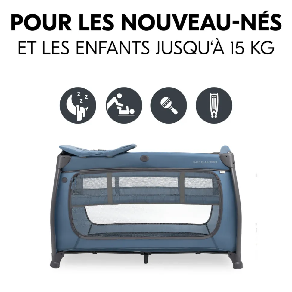 Lit parapluie 3 en 1 play n relax center dark-blue