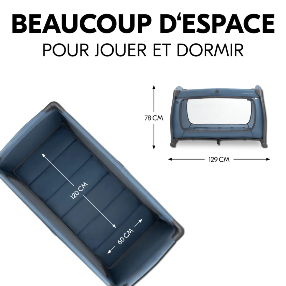 Lit parapluie 3 en 1 play n relax center dark-blue