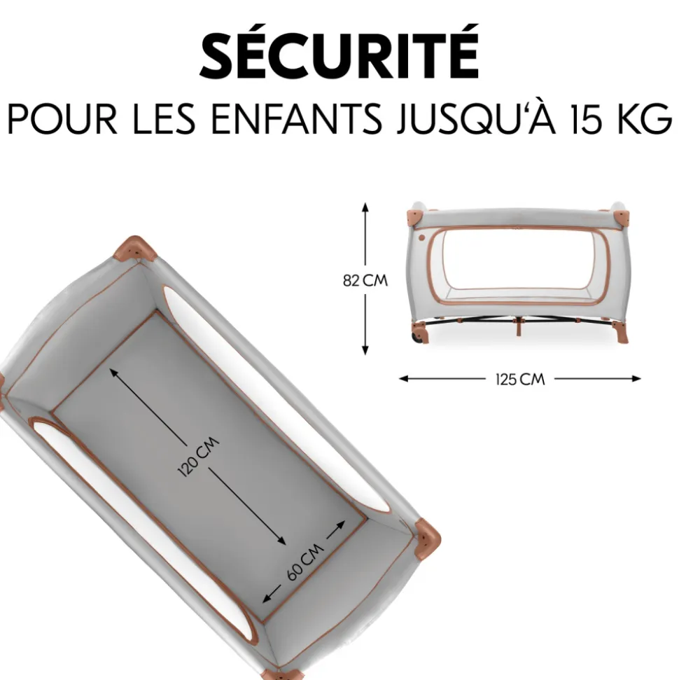 Lit parapluie 3 en 1 sleep n play go plus dusty-cork