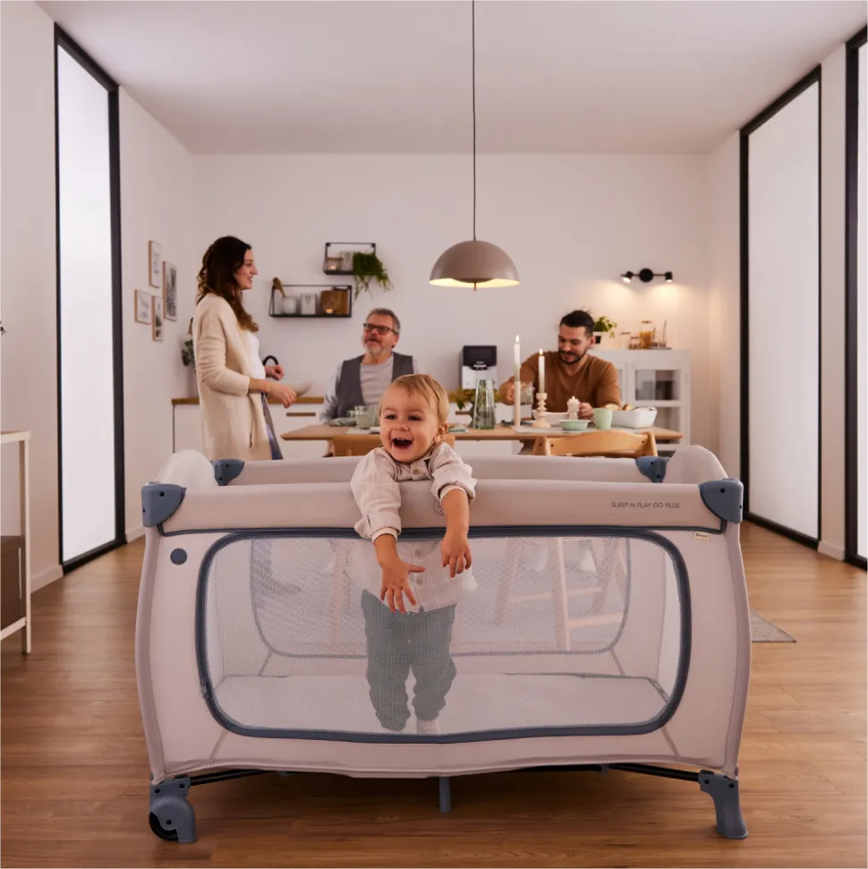 Lit parapluie 3 en 1 sleep n play go plus dusty-cork