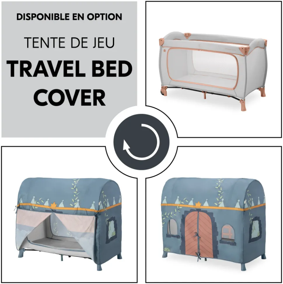 Lit parapluie 3 en 1 sleep n play go plus dusty-cork