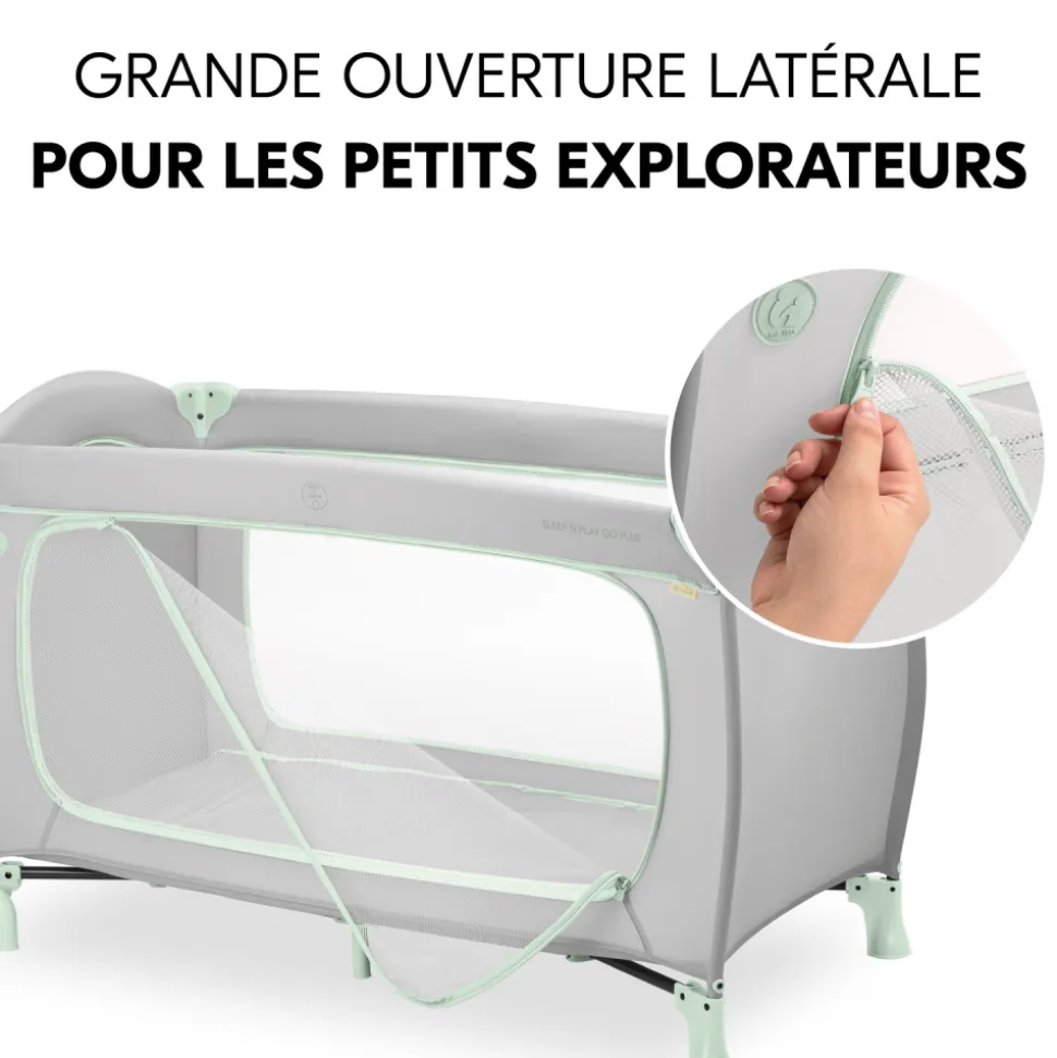 Lit parapluie 3 en 1 sleep n play go plus dusty-mint