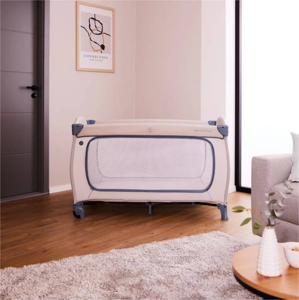 Lit parapluie 3 en 1 sleep n play go plus dusty-mint