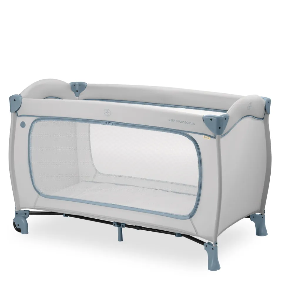 Lit parapluie 3 en 1 sleep n play plus dusty-blue