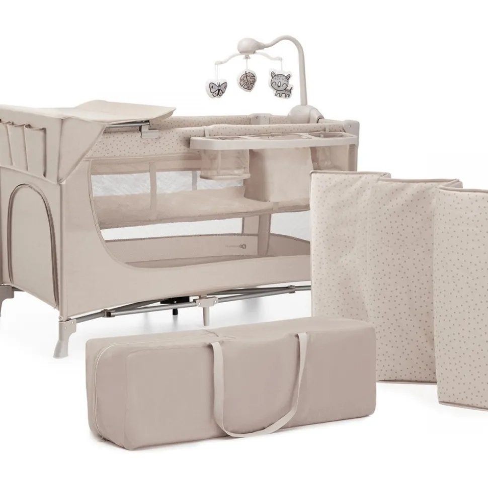 Lit parapluie joy 2 beige avec accessoires