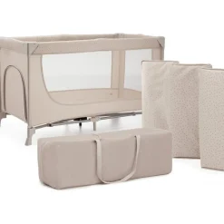 Lit parapluie joy 2 beige avec accessoires
