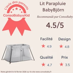 Lit parapluie light argent