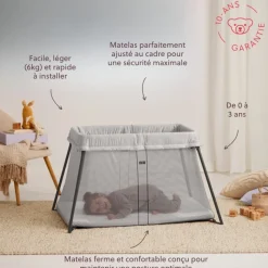 Lit parapluie light argent